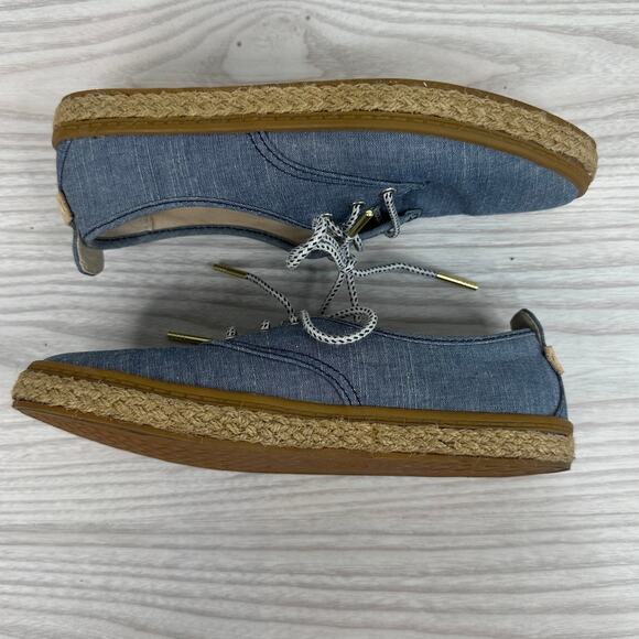 Cole Haan Cloudfeel Stitchlite Espadrille Shoes WMNS 5 Blue Lace Up Jute Wrapped - Picture 7 of 9